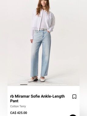 rag & bone Sofie Ankle-Length Jeans in Light Wash